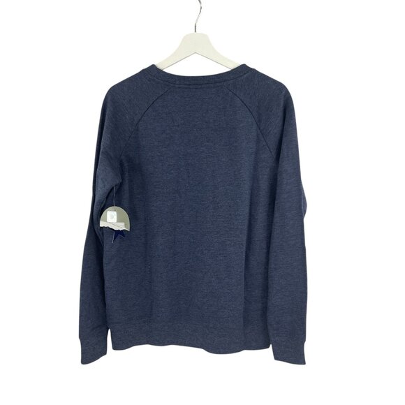 Cowboys Her Style NWT Women's Crewneck Sweatshirt M  Cotton Blend Blue Relaxed F - Picture 4 of 5
